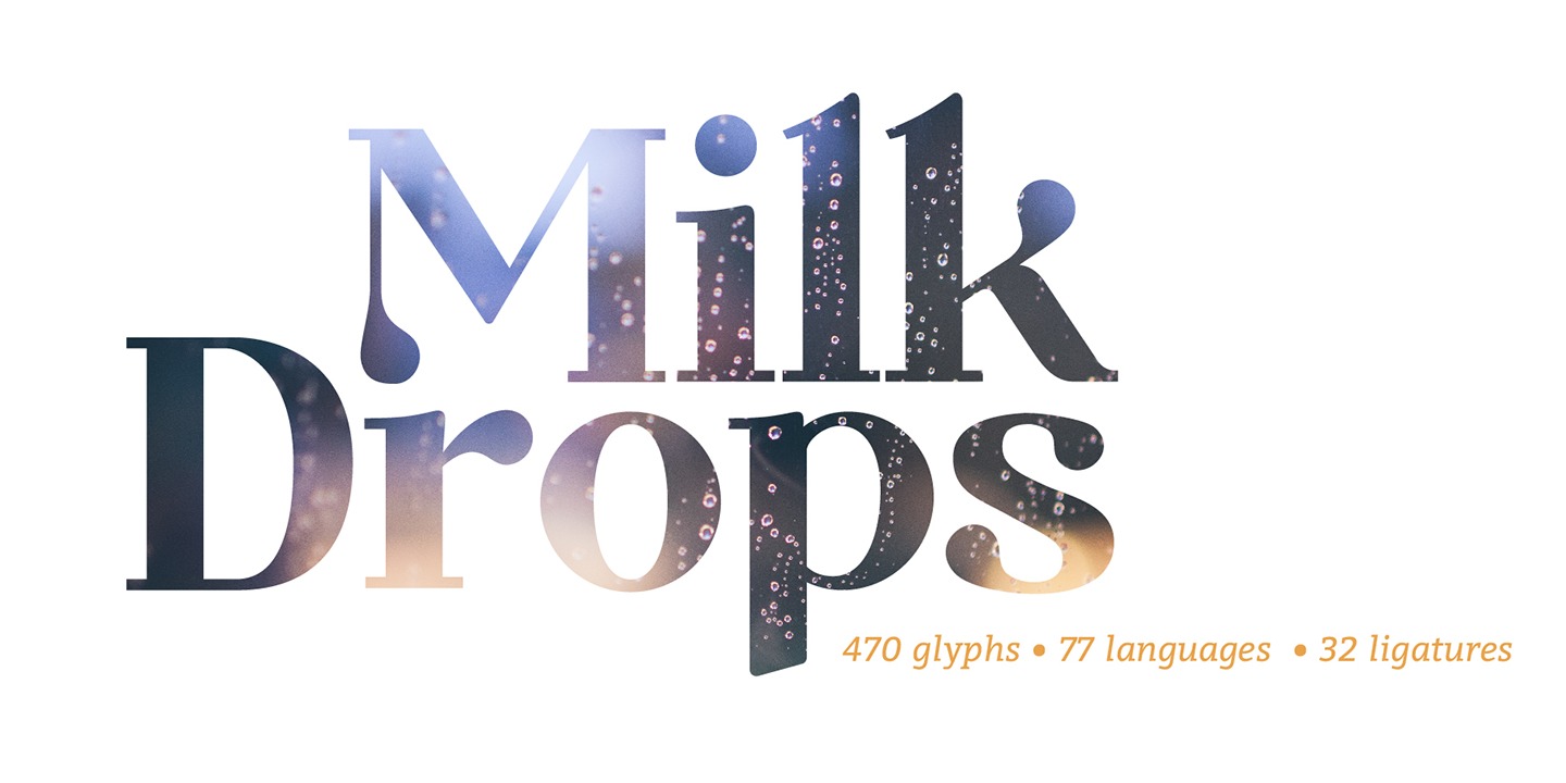 Schriftart Milk Drops